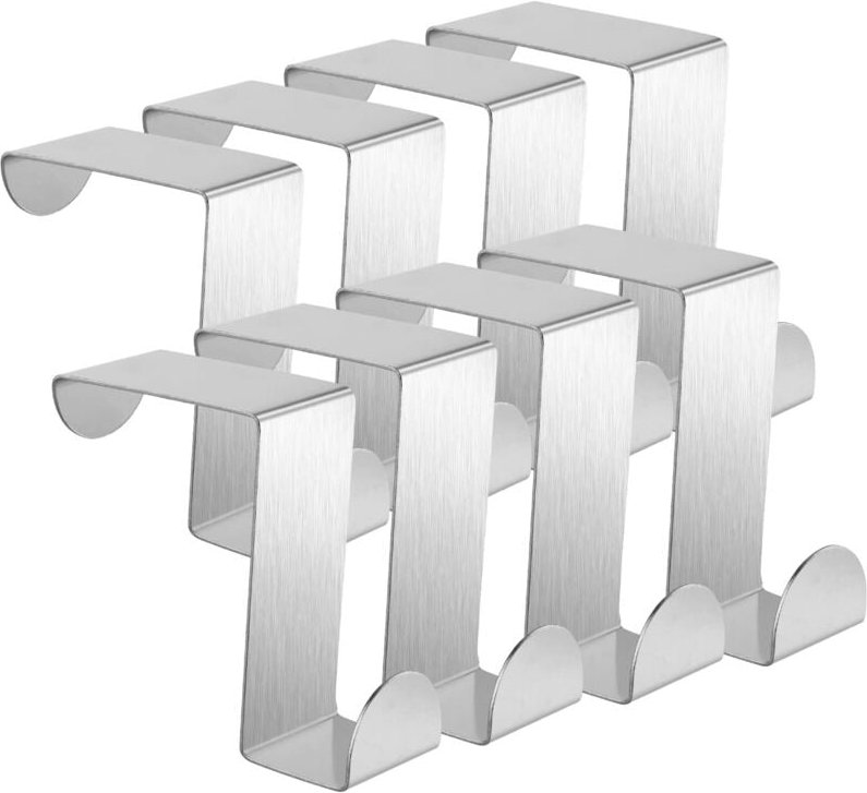 Türhaken in Z-Form aus Edelstahl, Tür-/Schubladenkantenhaken, Kleiderhaken für Tür, Schublade, Schrank, Kleiderschrank, ...