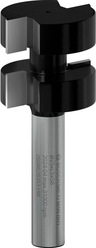 Federfräser, 8 mm, D1 25 mm, l 5 mm, g 58 mm - Bosch