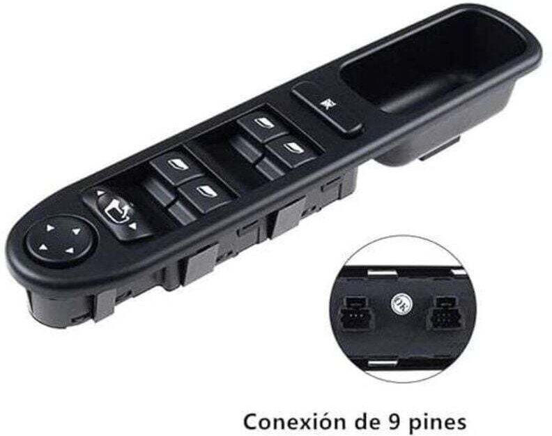 Fensterheber-Hauptschalter vorne links, Antriebsseite, elektrischer Fensterheber, Schalter, kompatibel mit Peugeot 307 3...