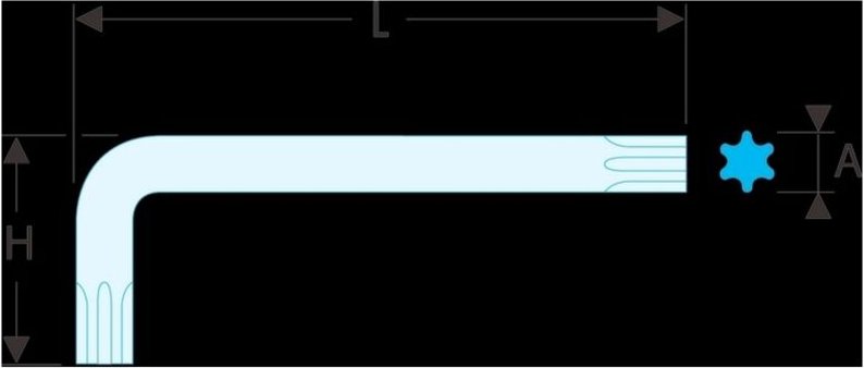 83H.7 Stiftschluessel lang Sechskant 7 mm - Facom