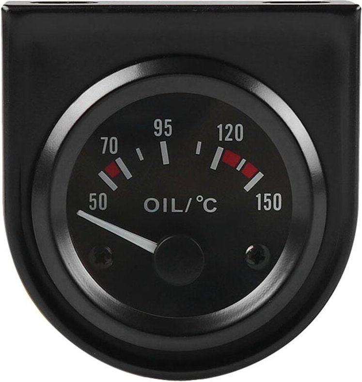 Tlily - 2 52Mm 12V led Auto öl Temperatur Anzeige mit Sensor Schwarz