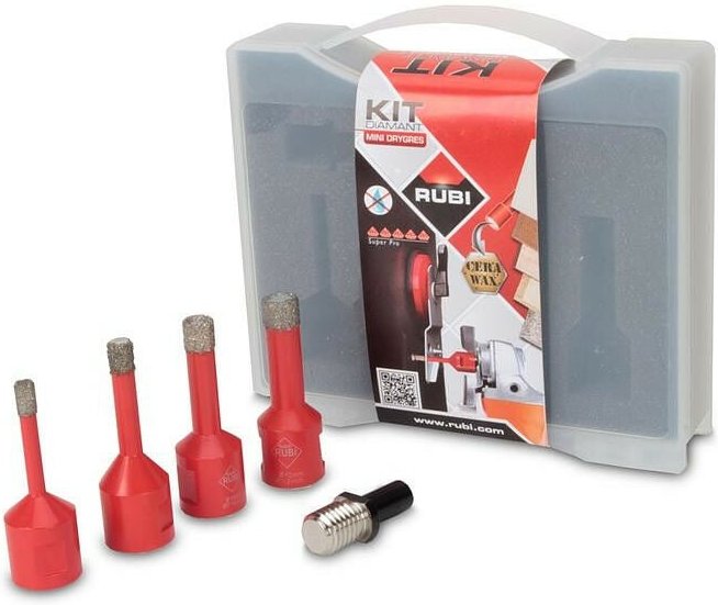 Rubi - Diamantbohrer-Set 50938 Mini Drygres D6-8-10-12mm