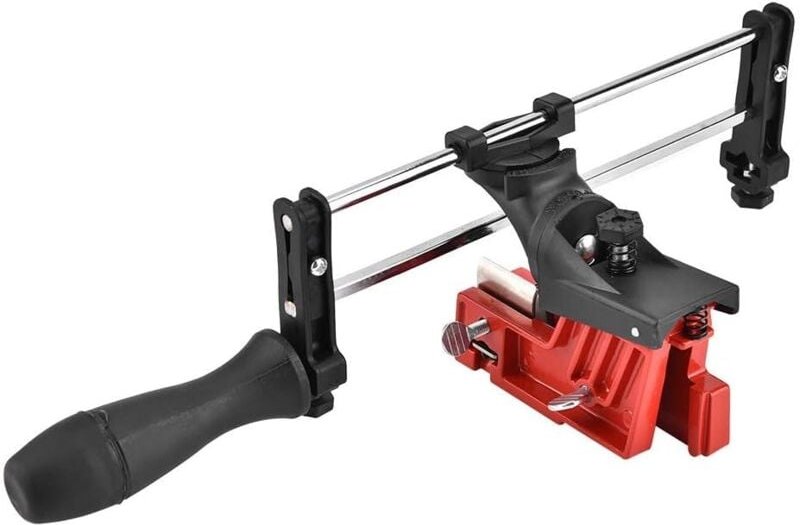 Manuelles Schärfen von Kettensägen, superschneller Kettenschärfer für Kettensägen-Schärfschiene (mit 1 4.0-Feile)