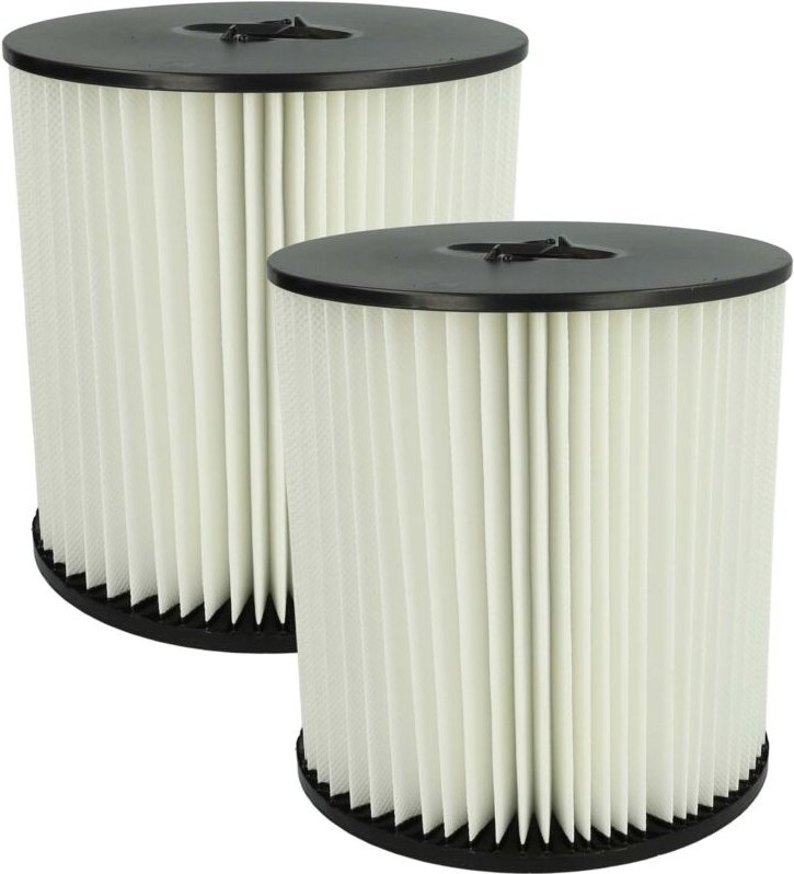 vhbw 2x Faltenfilter Ersatz für Dirt Devil 8106-01 für Staubsauger - Patronenfilter Schwarz Weiß