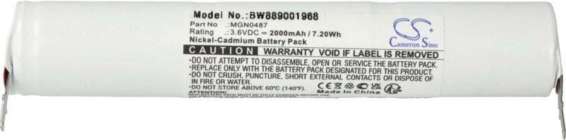 Vhbw - Akku Ersatz für Type MGN0487 für Fluchtweg, Notfallbeleuchtung (2000 mAh, 3,6 v, NiCd)