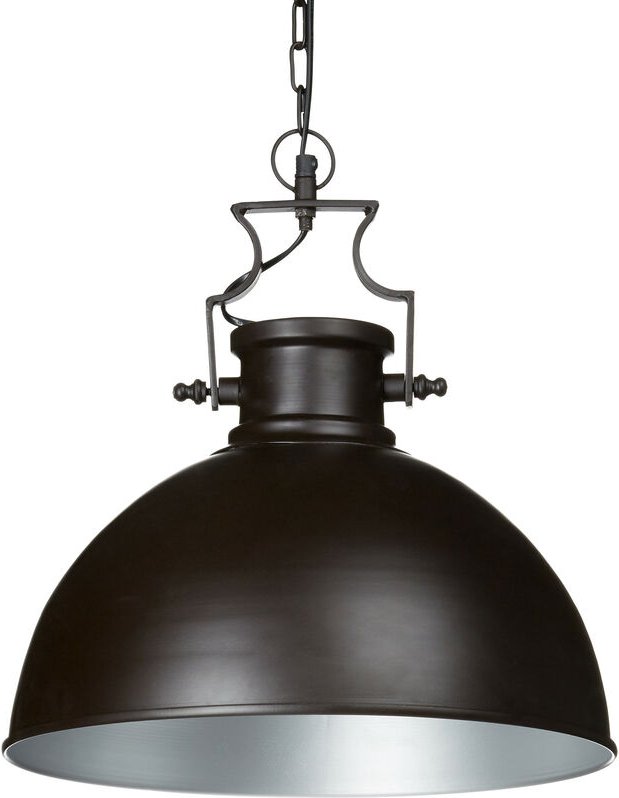 Hängeleuchte Industrie, matt, HxBxT:146x40,5x40,5cm, glockenförmig, Metall, E27 bis 40W, dunkelbraun - Relaxdays
