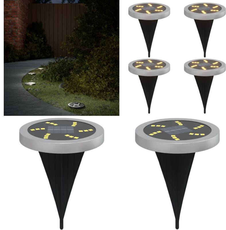 Thumbnail - Solar-Bodenleuchten mit Erdspieß 4 Stk. Warmweiß - Solarlaternen - Outdoor Beleuchtung - Gartenbeleuchtung - led Lichter...