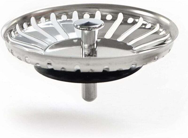 KZQ - Tappo per lavello da cucina in acciaio inossidabile filtro universale (84 mm)