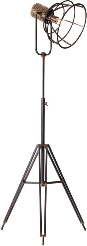 Brilliant - Lampe Reece Standleuchte dreibeinig schwarz stahl Metall/Holz schwarz 1x A60, E27, 40 w