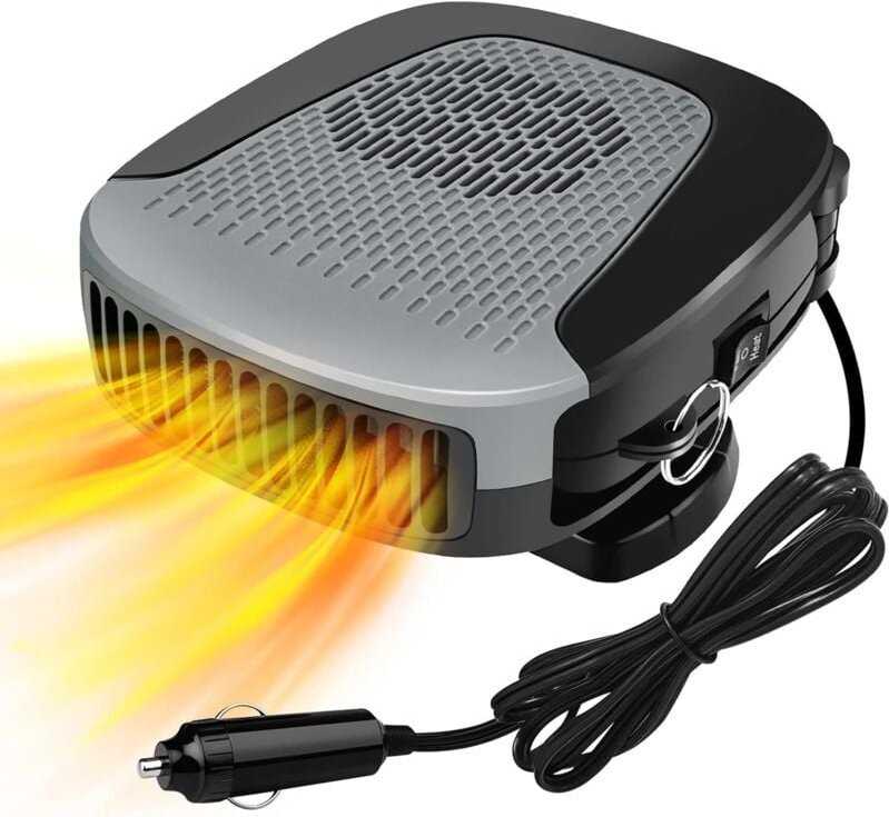 12 v 150 w Autoheizung, tragbare Autoheizung, Autolüfter-Defroster und -Demister mit 360°-Drehgelenk zum Heizen und 1,5 ...
