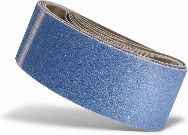 MENZER Blue Schleifbänder, 457 x 75 mm, f. Handbandschleifer, Zirkonkorund (10 Stk.) K60