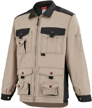 Work Attitude Arbeitsjacke - Beige-Schwarz - Größe 0 - Lafont