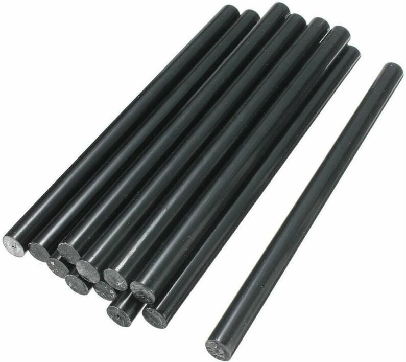 Trade Shop - 84 STICK COLLA CALDO NERA RICARICAPER PISTOLA LUNGO 18 CM DIAMETRO 7 MM -