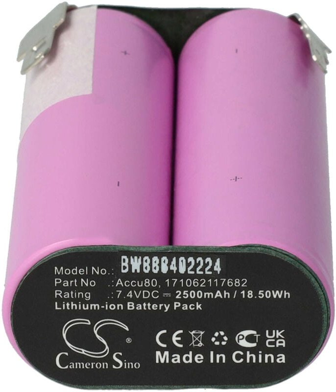 Vhbw - Akku kompatibel mit Wolf Garten 8824, 8803, BS80 Plus (2500mAh, 7,4V, Li-Ion)