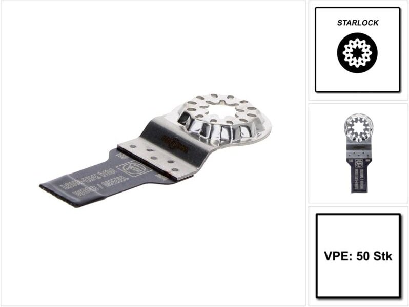 FEIN E-Cut Long-Life-Sägeblatt, Länge 34 mm, Breite 20 mm, VE 50 St, Aufnahme SL