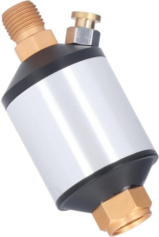 (18×4×4,5cm) Mini-Inline-Luftfilter-Wasserabscheider für Luftkompressoren, 1/4"-NPT-Einlass/Auslass, für Luftkompressore...