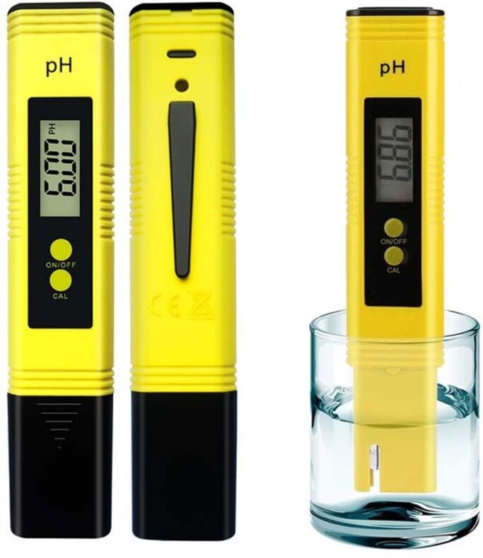4Stk Digitales pH Messgerät 0.01 Hohe Präzision Messbereich 0-14, Wasserqualität Tester mit LCD Anzeige, Einfache Kalibr...