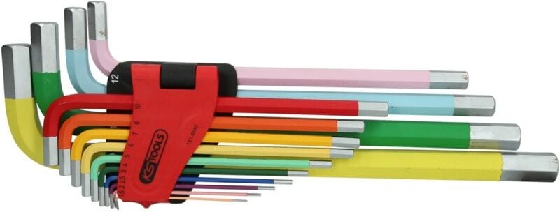 Ks Tools Innensechskant-Winkelstiftschlüssel-Satz, extra lang, 14-tlg