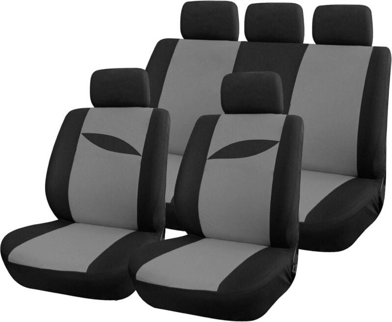 Peraline - Universelle graue Autoabdeckung 9 Teile