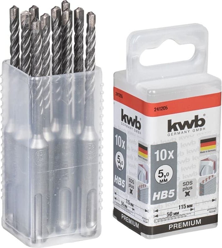 KWB - HB5 sds Plus Hammerbohrer, 115/50 mm, ø 5 mm, 10 Stück