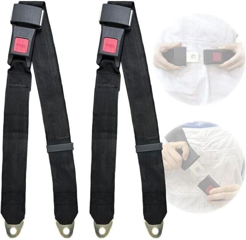 Universell verstellbare Auto-Sicherheitsgurte, 2-Punkt-Sicherheitsgurt, Einzel- und Doppelsicherheitsgurt, Sicherheitsgu...