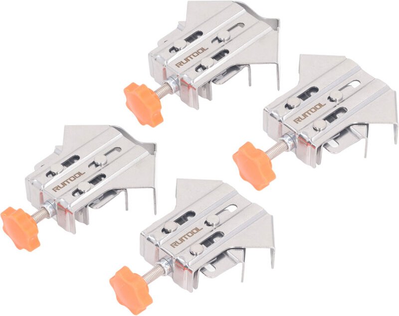 Ej.Life 4-teilige Eckklemme aus Edelstahl, Geöffnet und Geschlossen, Verstellbare Rechtwinklige 90-Grad-Klemme, für die ...