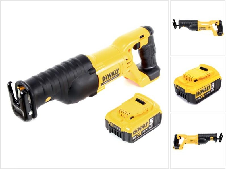 Dewalt - dcs 380 18 v Akku Säbelsäge Reciprosäge + 1 x dcb 184 5,0 Ah Li-Ion Akku