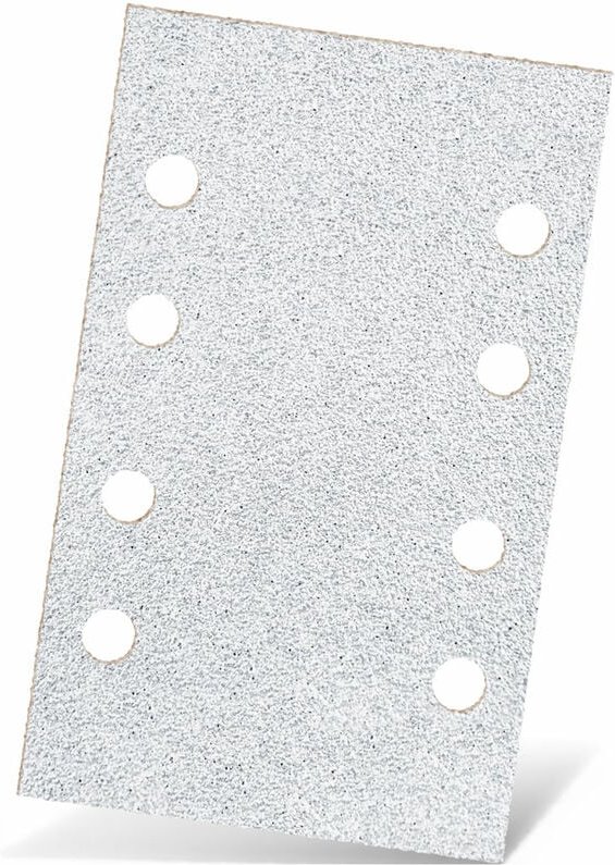 MENZER White Klett-Schleifblätter, 133 x 80 mm, 8-Loch, f. Schwingschleifer, Normalkorund (50 Stk.) K80