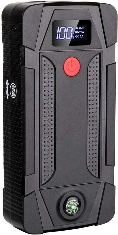 Tragbarer Starthilfe fürs Auto – 2000 A Spitzenleistung 18000 mAh (bis zu 8,0 l Benzin- oder 7,5 l Dieselmotor), QC 3.0 ...