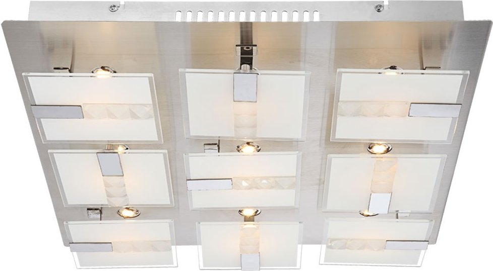 40,5 Watt led Decken Leuchte Glas satiniert Beleuchtung Büro Lampe Globo 41711-9