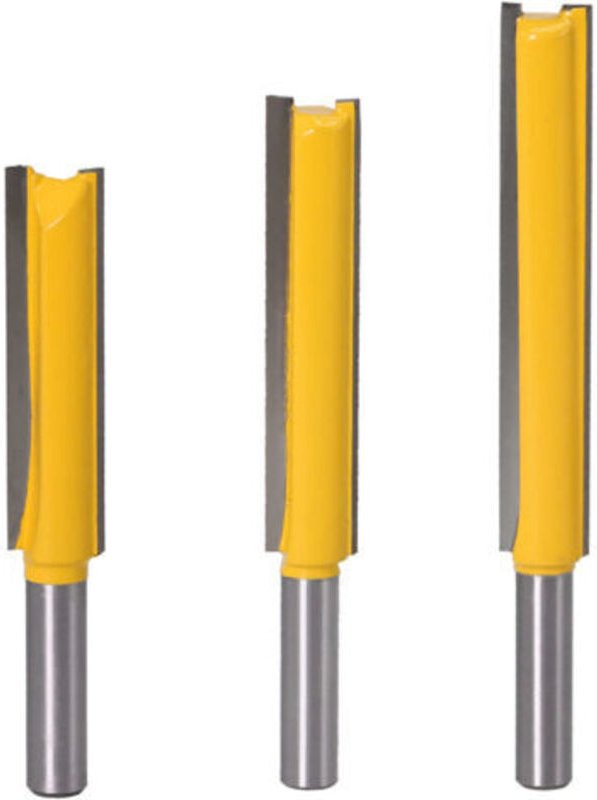 3 Stück 8mm Schaftfräser, Extra Lange Holzfräser, Schaftfräser Extra-Lang mit 8mm X 1/2" X 50.8mm, 8mmx 1/2" X 63mm, 8mm...