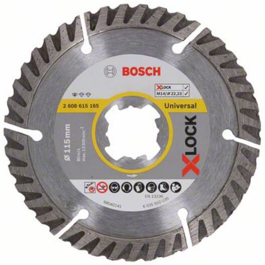 Bosch - pro Multi Material X-Lock Diamanttrennscheibe, 115 x 22,23 mm, 22,23 mm