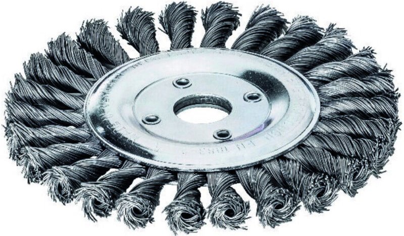 FP - lessmann Rundbürste Stahldraht 178x14mm, gezopft 0,5mm