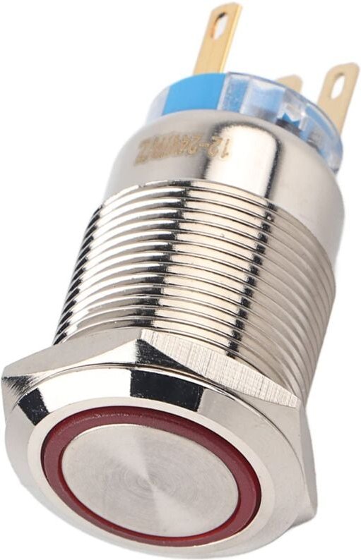 Zoternen - Keenso Auto-LED-Druckknopfschalter, 19 mm 12–24 v LED-Selbstverriegelungsknopf, wasserdichter Startknopf, run...