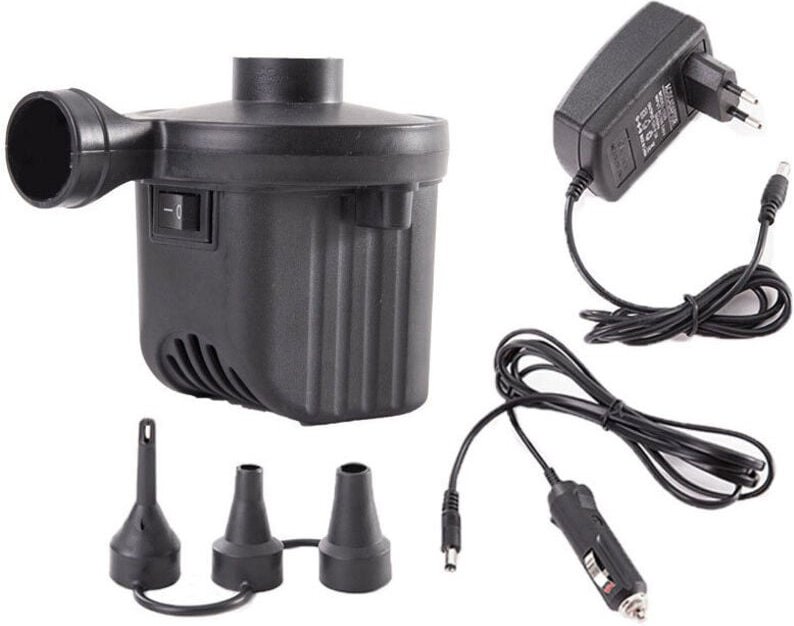 Elektrische Luftpumpe, 2-in-1-Aufblas- und Entlüftungsgerät für aufblasbare Matratzen, Aufblasgerät mit 3 Düsen, für auf...