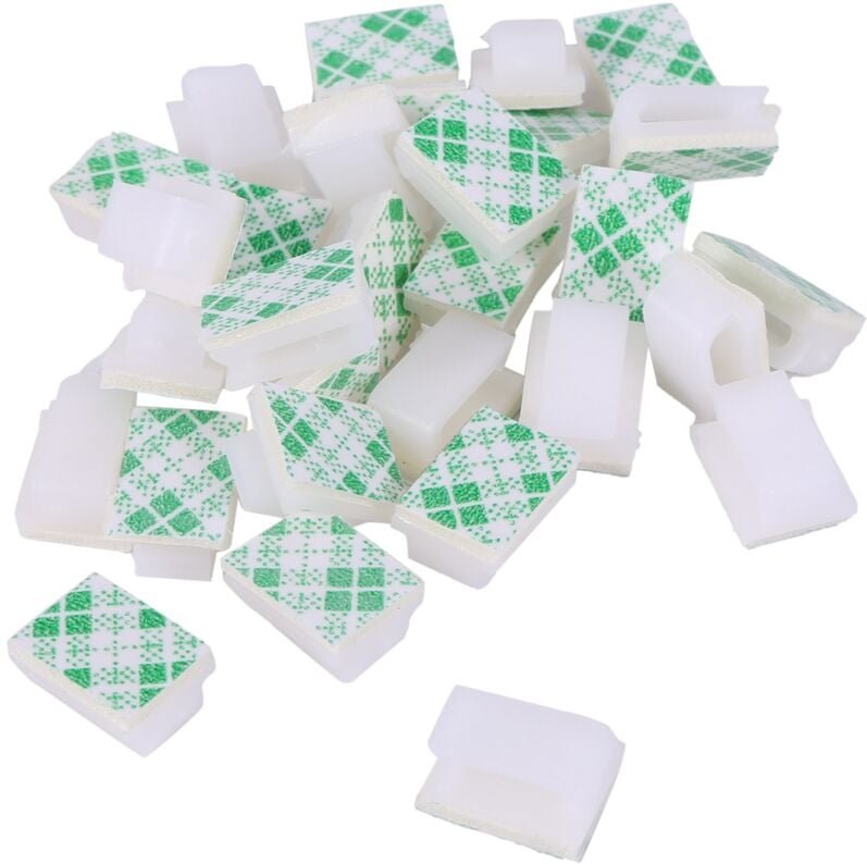 30X Kabelhalter Kabelclip Kabelklemme Selbstklebend