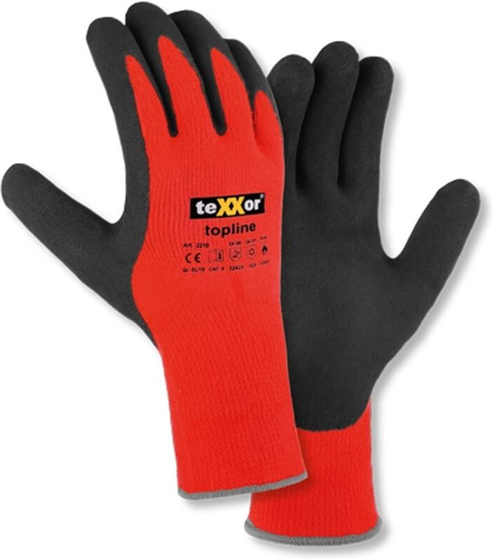 Topline Winterhandschuhe polyacryl orange/grau 2210 Gr. 10 - Texxor