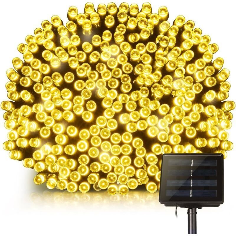 Solarbetriebene Lichterkette, 200 LEDs, wasserdicht, 22 m lang, 8 Modi, für Garten, Haus, Terrasse, Hof, Bäume, Partys, ...