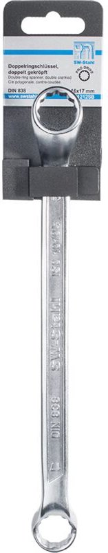 Sw Stahl - Doppelringschlüssel 01201SB sw 6 mm 7 mm Premium Chrom-Vanadium Mattverchromt