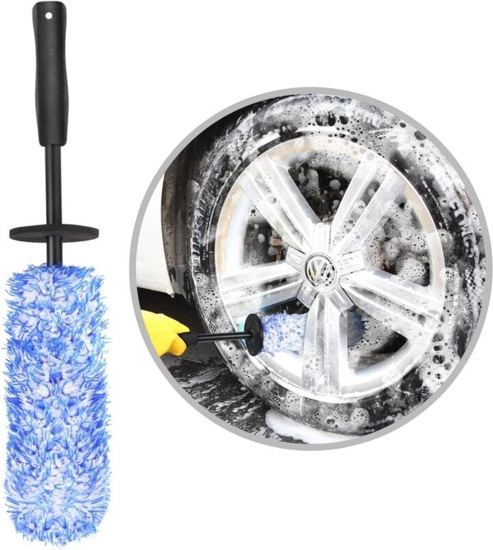 Thumbnail - Autofelgenbürste, 40 cm Mikrofaser-Reinigungsbürste für Felgen ohne Metallteile, Autofelgenbürste