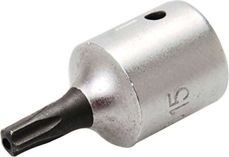 Bit-Einsatz Antrieb Innenvierkant 6,3 mm (1/4') TS-Profil (für Torx Plus) mit Bohrung TS15
