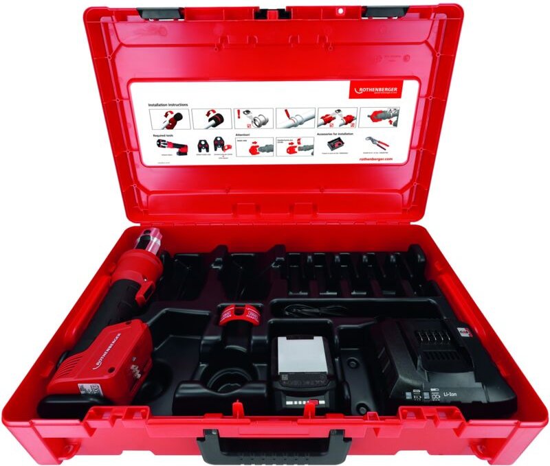 Romax nano Basic Set, 2Ah, cas, 1x 2,0 Ah und Ladegerät im rocase - Rothenberger