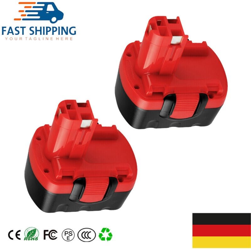 Pdstation - 2 x Replacement Battery for Bosch Battery 14.4 v 4800 mAh Ni-MH BAT140 BAT038 BAT038 BAT040 BAT041 BAT159 26...