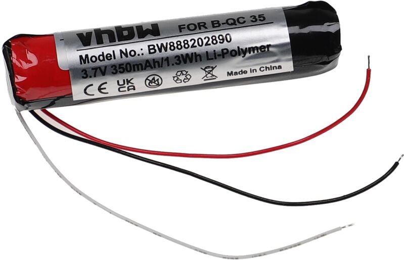 Vhbw - 1x Akku kompatibel mit Sony WF-SP900, WF-1000XM3 Wireless Headset Kopfhörer (350 mAh, 3,7 v, Li-Polymer)