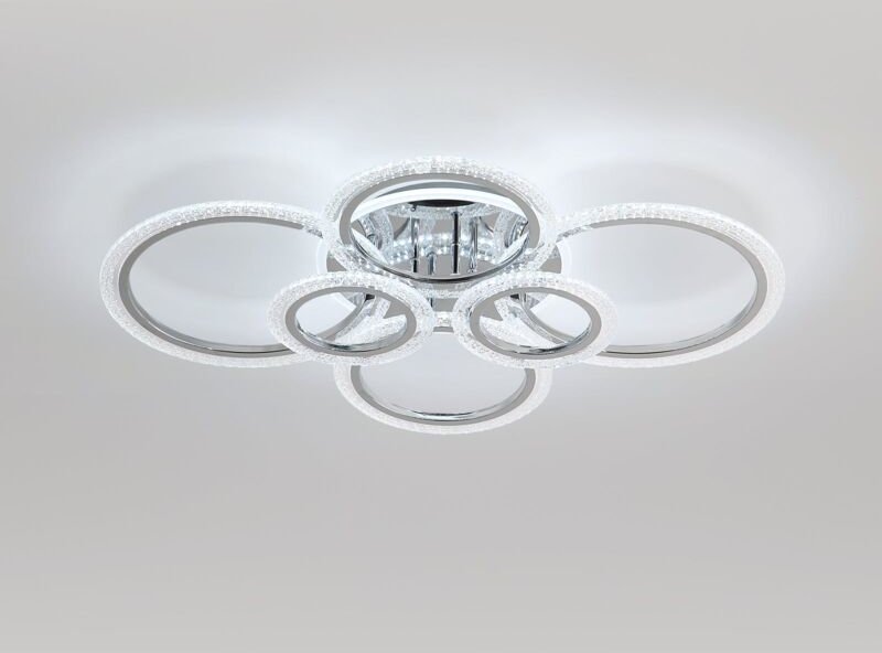 Goeco - led Deckenleuchte Modernes Design Kaltweiß 6000K Kreis Ringe Deckenlampe Für Wohnzimmer Schlafzimmer Esszimmer B...