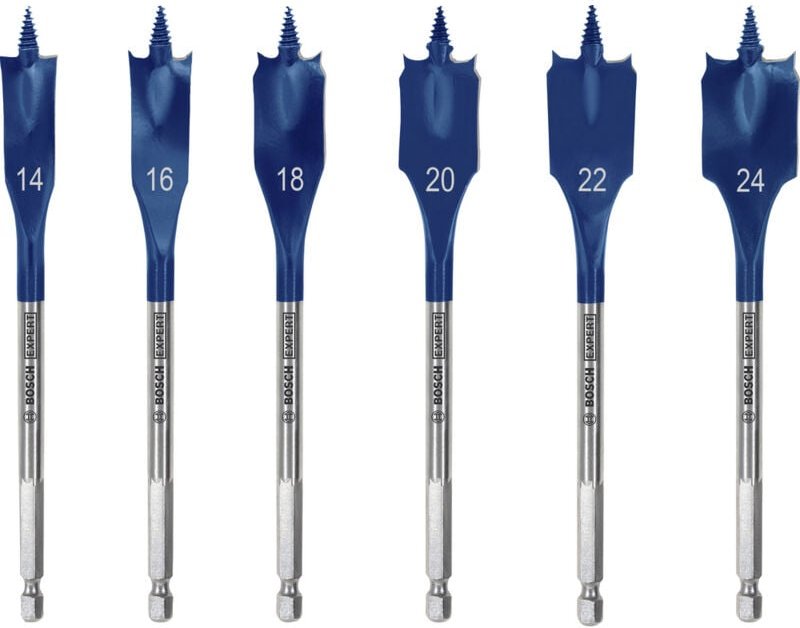 Bosch - Accessories 2608900332 Holz-Fräsbohrer-Set 14 mm, 16 mm, 18 mm, 20 mm, 22 mm, 24 mm Gesamtläng