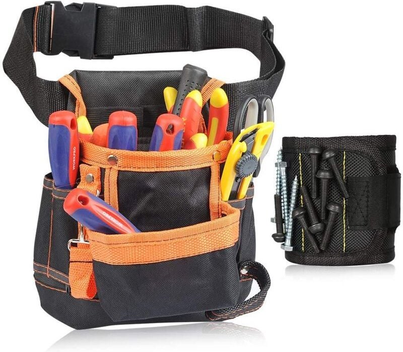 Thumbnail - Werkzeuggürtel, magnetisches Armband, 600D Oxford wasserdicht, verstellbarer Gürtel-Multifunktions-Organizer, langlebige...