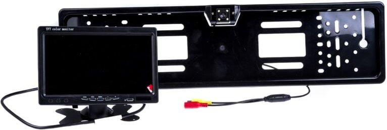 Rückfahrkamera im Kennzeichenrahmen mit 7" Bildschirm - 170° Blickwinkel