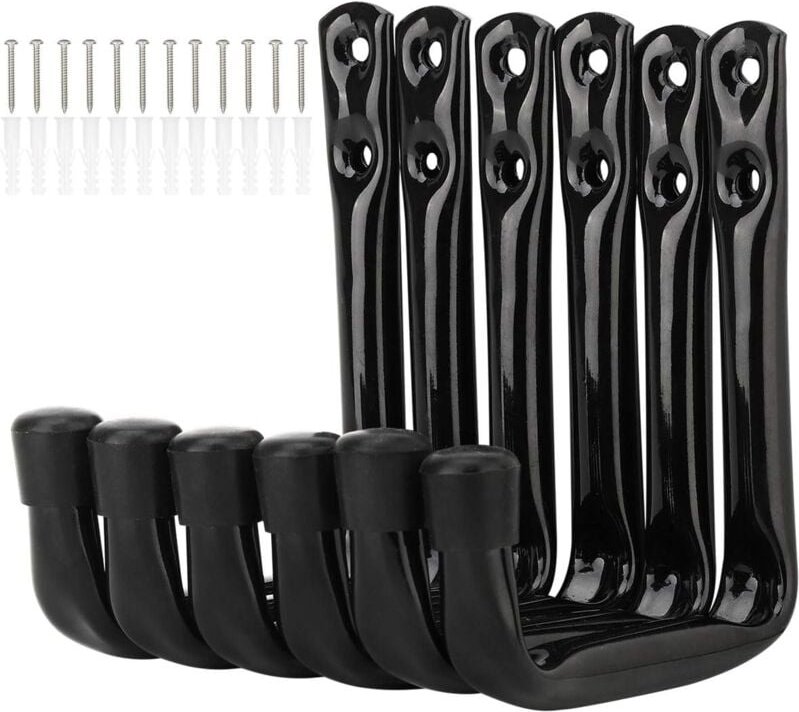 Thumbnail - Memkey - 6er-Pack robuste Wandhaken in J-Form für die Garagenaufbewahrung (11,5 cm x 10 cm)