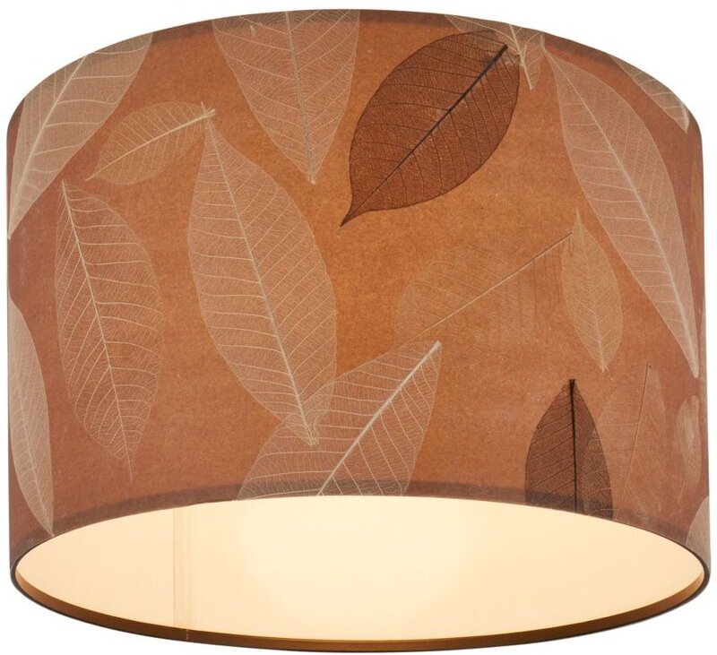 Briloner - Mata Deckenlampe, Blätterdekor, Boho-Stil, E27 Fassung, Caffefarben, Ø35 x 28 cm